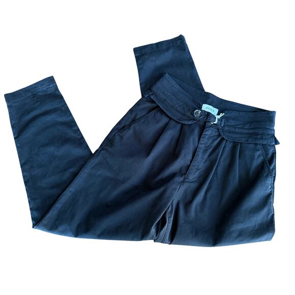 Pistola Kori High Waisted Pleated Trouser Pants NWT Sz 27 Night Shift Black Boho - Picture 1 of 14